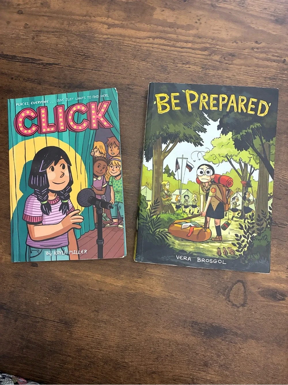 Two Children's Preteen Graphic Novels- Click and Be Prepared
